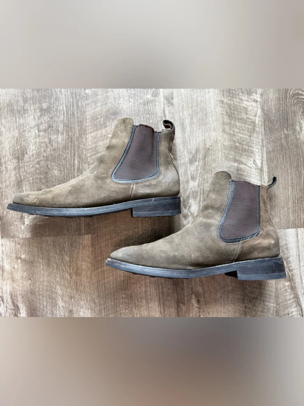 Thursday Boot Co Chelsea Boots Taupe Brown Leather Suede Mens 11.5